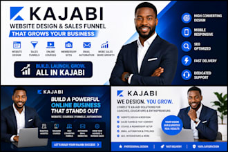 design kajabi website, online course, landing page, sales funnel