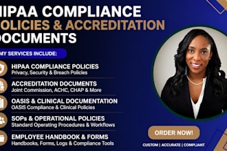 do hipaa compliance policies and accreditation documents for healthcare agencies