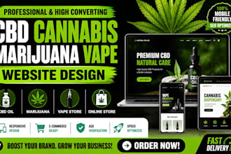design cbd oil website marijuana dispensary vape store cannabis website