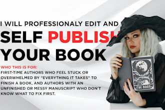 edit, format, ghostwrite, make outline and self publish your book on amazon KDP