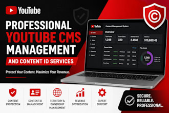provide professional youtube cms management and content id services