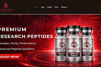 build fda compliant peptide website research peptide store supplement website