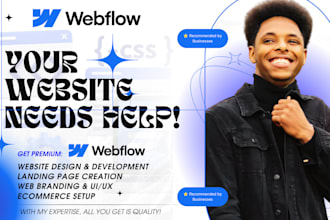 design, develop, redesign your webflow website, copy or clone figma to webflow