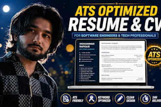 write ats optimized resume and CV for software engineer