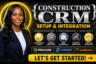 setup gohighlevel procore jobber acculynx jobtread jobnimbus zoho crm automation