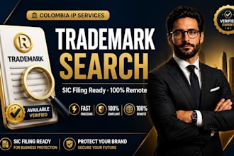 do your colombia trademark search and sic filing prep