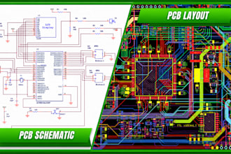 convert schematic to pcb layout, route high speed 2 to 4 layer pcb with gerber