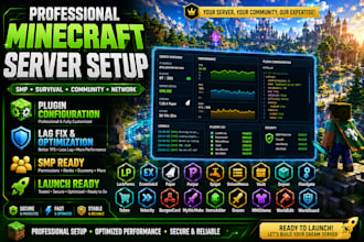 setup a professional minecraft smp server with plugins