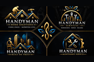 design handyman hvac plumbing home remodelling roofing logo