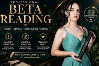 beta read your book and provide honest, detailed feedback