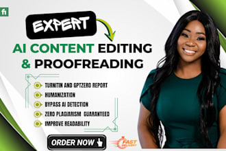 edit and proofread ai content, humanize