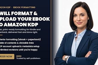 edit, format and upload your ebook to amazon KDP kindle, ebook ghostwriter
