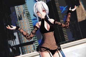 fix, edit, convert and rig model for mmd, facial expression, weight paint, vroid