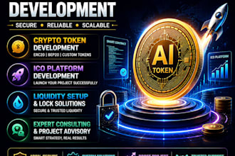 develop ai token, crypto token, ico platform and liquidity setup solutions