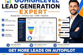 do gohighlevel lead generation setup google ads sync ai follow ups pipelines