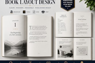 create a professional book layout for amazon KDP and print