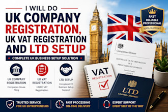 do UK company registration, UK vat registration and ltd setup