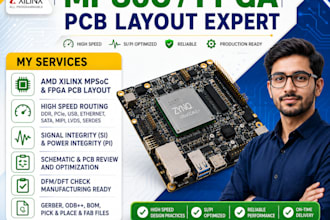 design high speed amd xilinx mpsoc, fpga pcb layout in altium with si pi