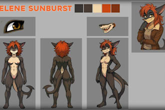 draw fursona ref sheet furry reference sheet anthro furry ref sheet nsfw art