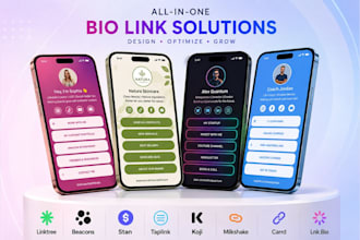design and optimize linktree, stan store, beacons ai, taplink or bio link page
