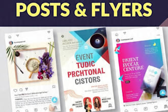 design professional instagram post and fliers