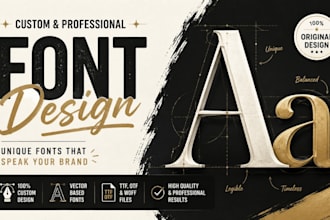 design custom font logo design font design in ttf and otf for your brand