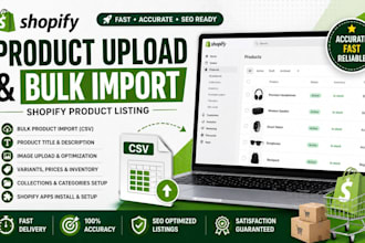 do shopify product upload, bulk import and product listing