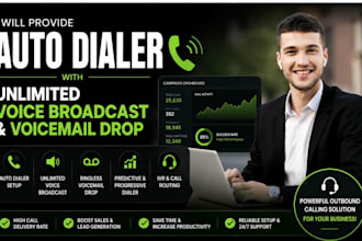 provide auto dialer with unlimited voice broadcast ringless voicemail drop