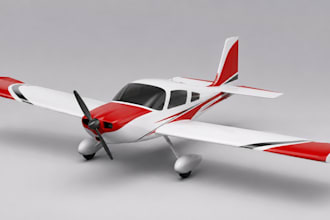 design a custom 3d rc plane model for 3d printing and building