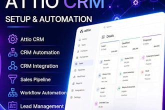 setup attio CRM, automate workflows, pipelines and integrations