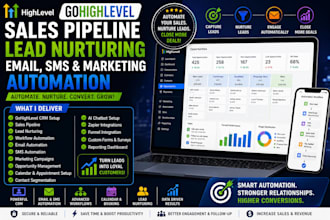 gohighlevel sales pipeline lead nurturing email SMS and marketing automation