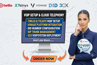 setup twilio telnyx vonage did number  sip trunk  3cx voip