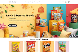 design snacks shopify store chocolate website cream candy store cookies website