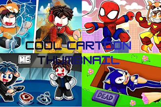 draw cartoon thumbnail for your youtube