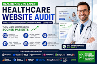 design audit healthcare website cro, patient conversion, SEO and booking funnel