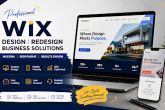 build wix website, wix website redesign, or wix business website des