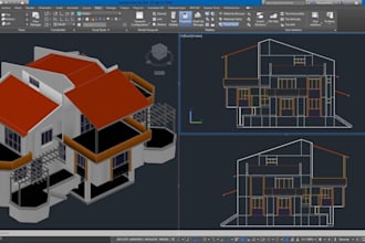 draft civil, structural design, mep plan and architectural floor plan in autocad