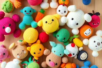 create custom crochet patterns amigurumi PDF pattern for handmade plush toys