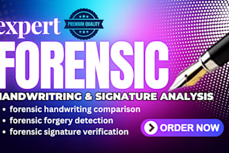be your forensic document analyst, real or forged signature or handwriting