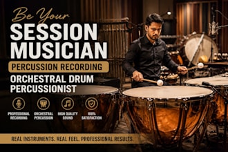 record orchestral percussion and timpani recording for your score session player