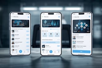 design modern app screenshots for ios and android