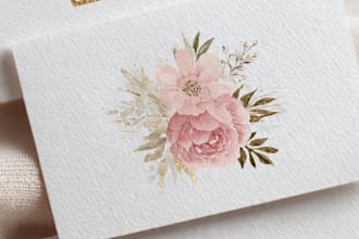 design elegant feminine floral and monogram logo