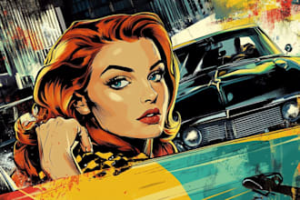 create art space superhero comic book illustrations