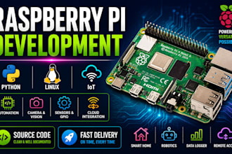 develop raspberry pi python linux automation and iot projects