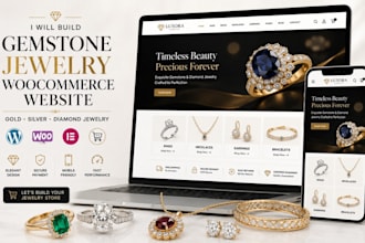 build gemstone jewelry gold silver diamond jewelry ring jewelry set woocommerce