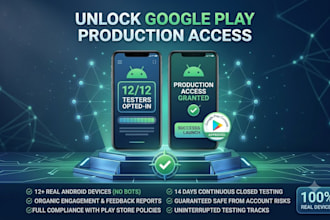 provide 12 android testers for google play console closed testing
