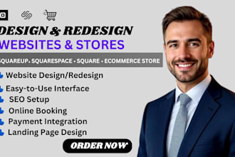 redesign square website, design square booking, build square ecommerce store