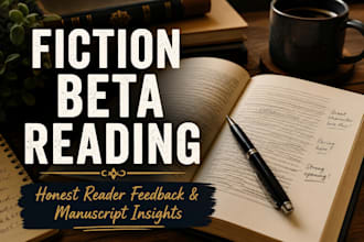 beta read your fiction novel and provide reader feedback