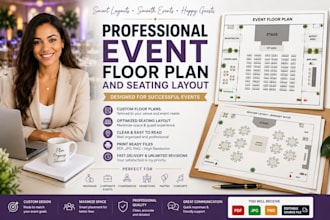 design a professional event floor plan and seating layout