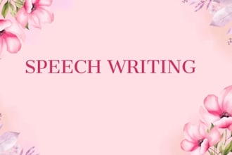 write a professional speech
